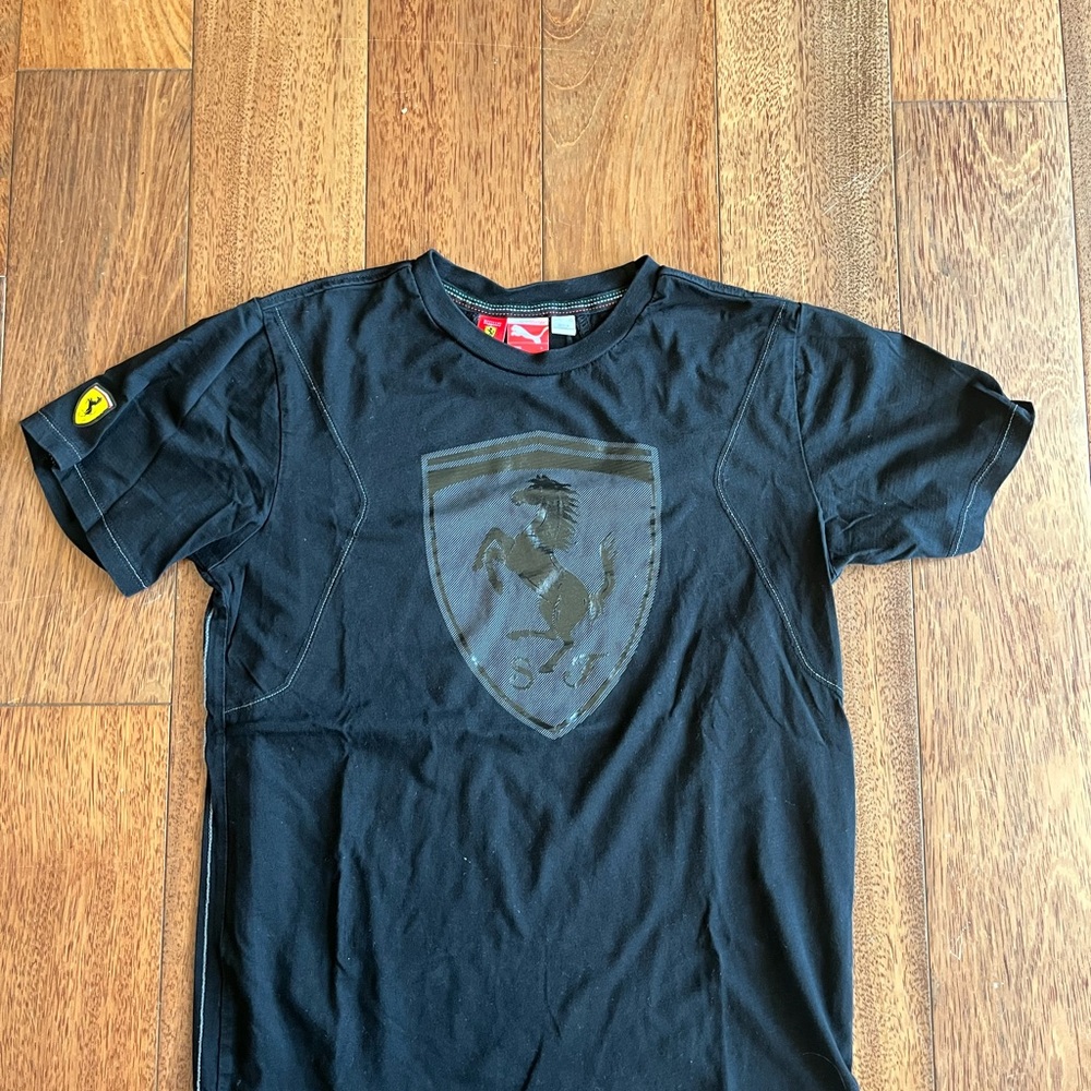Puma Black Short Sleeve Tee with Graphic Design